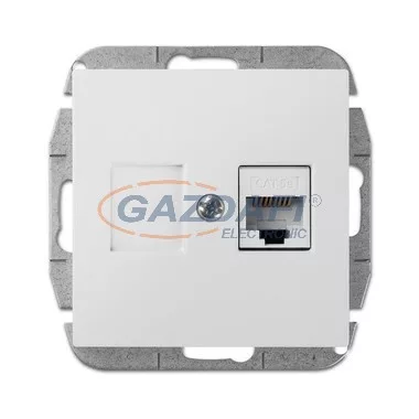 ELEKTRO-PLAST 1448-10 "Sentia" süllyesztett CAT5e/RJ45 Informatikai csatlakozó aljzat, fehér, keret nélkül ELEKTRO-PLAST 1448-10 "Sentia" süllyesztett CAT5e/RJ45 Informatikai csatlakozó aljzat, fehér, keret nélkül