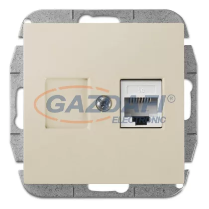 ELEKTRO-PLAST 1448-11 "Sentia" süllyesztett CAT5e/RJ45 Informatikai csatlakozó aljzat, krém, keret nélkül ELEKTRO-PLAST 1448-11 "Sentia" süllyesztett CAT5e/RJ45 Informatikai csatlakozó aljzat, krém, keret nélkül