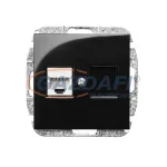   ELEKTRO-PLAST 1448-58 "Sentia" süllyesztett CAT5e/RJ45 Informatikai csatlakozó aljzat, fekete, keret nélkül