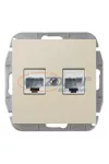 ELEKTRO-PLAST 1449-11 "Sentia" süllyesztett CAT5e/2xRJ45 informatikai csatlakozó aljzat, krém, keret nélkül ELEKTRO-PLAST 1449-11 "Sentia" süllyesztett CAT5e/2xRJ45 informatikai csatlakozó aljzat, krém, keret nélkül