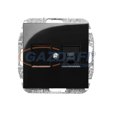 ELEKTRO-PLAST 1450-58 "Sentia" süllyesztett RJ11 Telefon csatlakozó aljzat, fekete, keret nélkül ELEKTRO-PLAST 1450-58 "Sentia" süllyesztett RJ11 Telefon csatlakozó aljzat, fekete, keret nélkül