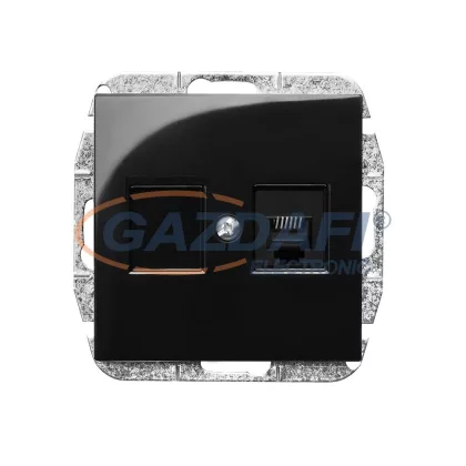 ELEKTRO-PLAST 1450-58 "Sentia" süllyesztett RJ11 Telefon csatlakozó aljzat, fekete, keret nélkül ELEKTRO-PLAST 1450-58 "Sentia" süllyesztett RJ11 Telefon csatlakozó aljzat, fekete, keret nélkül