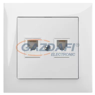 ELEKTRO-PLAST 1451-00 "Sentia" süllyesztett 2xRJ11 aljzat, fehér, kerettel ELEKTRO-PLAST 1451-00 "Sentia" süllyesztett 2xRJ11 aljzat, fehér, kerettel