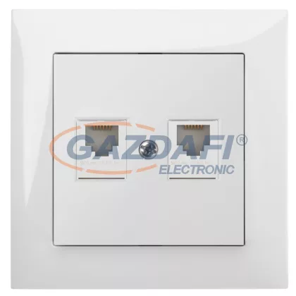 ELEKTRO-PLAST 1451-00 "Sentia" süllyesztett 2xRJ11 aljzat, fehér, kerettel ELEKTRO-PLAST 1451-00 "Sentia" süllyesztett 2xRJ11 aljzat, fehér, kerettel