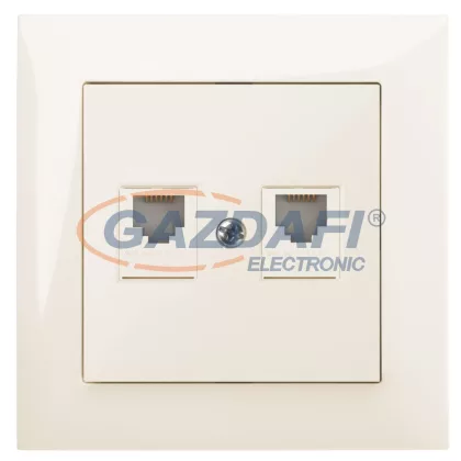 ELEKTRO-PLAST 1451-01 "Sentia" süllyesztett 2xRJ11 aljzat, krém, kerettel ELEKTRO-PLAST 1451-01 "Sentia" süllyesztett 2xRJ11 aljzat, krém, kerettel