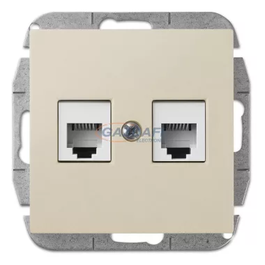 ELEKTRO-PLAST 1451-11 "Sentia" süllyesztett 2xRJ11 aljzat, krém, keret nélkül ELEKTRO-PLAST 1451-11 "Sentia" süllyesztett 2xRJ11 aljzat, krém, keret nélkül