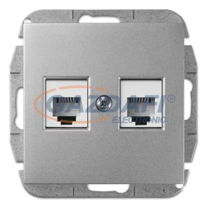 ELEKTRO-PLAST 1451-56 "Sentia" süllyesztett 2xRJ11 aljzat, ezüst, keret nélkül ELEKTRO-PLAST 1451-56 "Sentia" süllyesztett 2xRJ11 aljzat, ezüst, keret nélkül