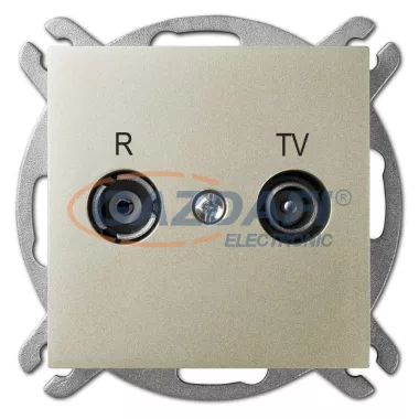 ELEKTRO-PLAST 1452-57 "Sentia" süllyesztett R-TV csatlakozó aljzat, „végponti”, szatén, keret nélkül ELEKTRO-PLAST 1452-57 "Sentia" süllyesztett R-TV csatlakozó aljzat, „végponti”, szatén, keret nélkül