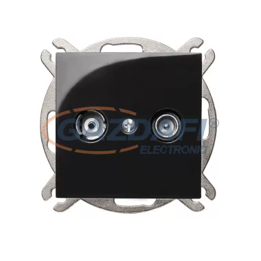 ELEKTRO-PLAST 1452-58 "Sentia" süllyesztett R-TV csatlakozó aljzat, „végponti”, fekete, keret nélkül