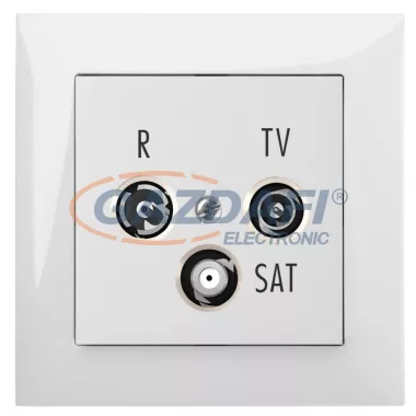 ELEKTRO-PLAST 1453-00 "Sentia" R-TV-SAT aljzat végzáró, fehér, kerettel ELEKTRO-PLAST 1453-00 "Sentia" R-TV-SAT aljzat végzáró, fehér, kerettel