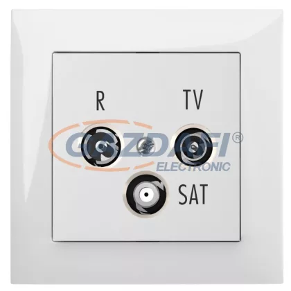 ELEKTRO-PLAST 1453-00 "Sentia" R-TV-SAT aljzat végzáró, fehér, kerettel ELEKTRO-PLAST 1453-00 "Sentia" R-TV-SAT aljzat végzáró, fehér, kerettel
