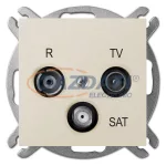   ELEKTRO-PLAST 1453-01 "Sentia" R-TV-SAT aljzat végzáró, krém, kerettel