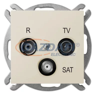 ELEKTRO-PLAST 1453-01 "Sentia" R-TV-SAT aljzat végzáró, krém, kerettel ELEKTRO-PLAST 1453-01 "Sentia" R-TV-SAT aljzat végzáró, krém, kerettel
