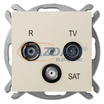 ELEKTRO-PLAST 1453-01 "Sentia" R-TV-SAT aljzat végzáró, krém, kerettel ELEKTRO-PLAST 1453-01 "Sentia" R-TV-SAT aljzat végzáró, krém, kerettel