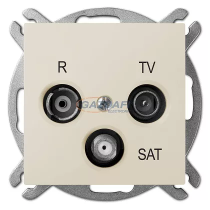   ELEKTRO-PLAST 1453-11 "Sentia" R-TV-SAT aljzat végzáró, krém, keret nélkül