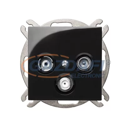   ELEKTRO-PLAST 1453-58 "Sentia" R-TV-SAT aljzat végzáró, fekete, keret nélkül