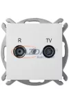 ELEKTRO-PLAST 1454-10 "Sentia" süllyesztett TV-R csatlakozó aljzat, 10dB, „átmenő”, fehér, keret nélkül ELEKTRO-PLAST 1454-10 "Sentia" süllyesztett TV-R csatlakozó aljzat, 10dB, „átmenő”, fehér, keret nélkül