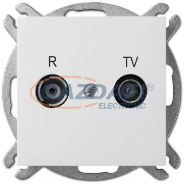 ELEKTRO-PLAST 1454-10 "Sentia" süllyesztett TV-R csatlakozó aljzat, 10dB, „átmenő”, fehér, keret nélkül ELEKTRO-PLAST 1454-10 "Sentia" süllyesztett TV-R csatlakozó aljzat, 10dB, „átmenő”, fehér, keret nélkül