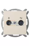 ELEKTRO-PLAST 1454-11 "Sentia" süllyesztett TV-R csatlakozó aljzat, 10dB, „átmenő”, krém, keret nélkül ELEKTRO-PLAST 1454-11 "Sentia" süllyesztett TV-R csatlakozó aljzat, 10dB, „átmenő”, krém, keret nélkül