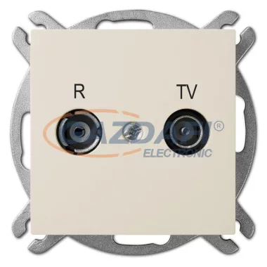 ELEKTRO-PLAST 1454-11 "Sentia" süllyesztett TV-R csatlakozó aljzat, 10dB, „átmenő”, krém, keret nélkül ELEKTRO-PLAST 1454-11 "Sentia" süllyesztett TV-R csatlakozó aljzat, 10dB, „átmenő”, krém, keret nélkül