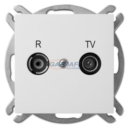   ELEKTRO-PLAST 1456-10 "Sentia" süllyesztett R-TV csatlakozó aljzat, 16dB, „átmenő”, fehér, keret nélkül