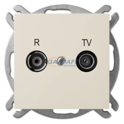 ELEKTRO-PLAST 1456-11 "Sentia" süllyesztett R-TV csatlakozó aljzat, 16dB, „átmenő”, krém, keret nélkül ELEKTRO-PLAST 1456-11 "Sentia" süllyesztett R-TV csatlakozó aljzat, 16dB, „átmenő”, krém, keret nélkül