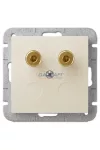 ELEKTRO-PLAST 1457-11 "Sentia" süllyesztett hangszóró aljzat, krém, keret nélkül ELEKTRO-PLAST 1457-11 "Sentia" süllyesztett hangszóró aljzat, krém, keret nélkül