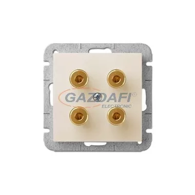 ELEKTRO-PLAST 1458-11 "Sentia" süllyesztett, dupla hangszóró aljzat, krém, keret nélkül ELEKTRO-PLAST 1458-11 "Sentia" süllyesztett, dupla hangszóró aljzat, krém, keret nélkül