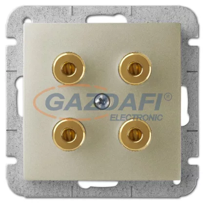 ELEKTRO-PLAST 1458-57 "Sentia" süllyesztett, dupla hangszóró aljzat, szatén, keret nélkül ELEKTRO-PLAST 1458-57 "Sentia" süllyesztett, dupla hangszóró aljzat, szatén, keret nélkül