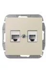 ELEKTRO-PLAST 1459-11 "Sentia" RJ45+RJ11 aljzat, krém, keret nélkül ELEKTRO-PLAST 1459-11 "Sentia" RJ45+RJ11 aljzat, krém, keret nélkül
