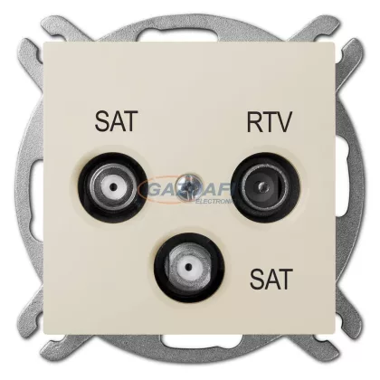 ELEKTRO-PLAST 1460-11 "Sentia" R-TV-2xSAT végzáró, krém, keret nélkül ELEKTRO-PLAST 1460-11 "Sentia" R-TV-2xSAT végzáró, krém, keret nélkül