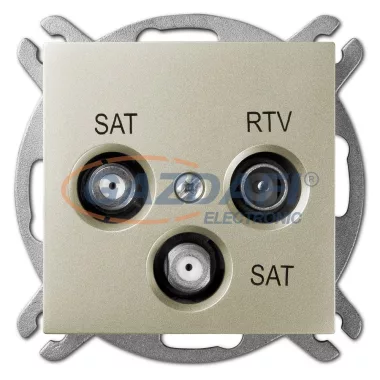 ELEKTRO-PLAST 1460-57 "Sentia" R-TV-2xSAT végzáró, szatén, keret nélkül ELEKTRO-PLAST 1460-57 "Sentia" R-TV-2xSAT végzáró, szatén, keret nélkül