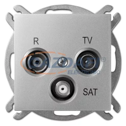 ELEKTRO-PLAST 1461-56 "Sentia" süllyesztett R-TV-SAT átmenő aljzat, 10dB, ezüst, keret nélkül ELEKTRO-PLAST 1461-56 "Sentia" süllyesztett R-TV-SAT átmenő aljzat, 10dB, ezüst, keret nélkül