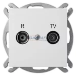   ELEKTRO-PLAST 1462-10 "Sentia" süllyesztett R-TV csatlakozó aljzat, „végponti”, fehér, keret nélkül
