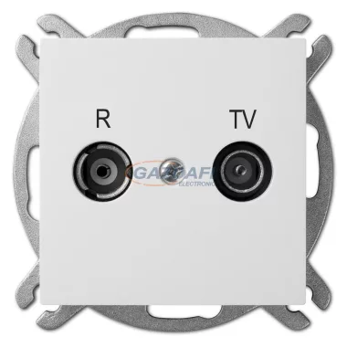 ELEKTRO-PLAST 1462-10 "Sentia" süllyesztett R-TV csatlakozó aljzat, „végponti”, fehér, keret nélkül ELEKTRO-PLAST 1462-10 "Sentia" süllyesztett R-TV csatlakozó aljzat, „végponti”, fehér, keret nélkül