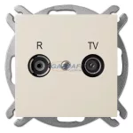  ELEKTRO-PLAST 1462-11 "Sentia" süllyesztett R-TV csatlakozó aljzat, „végponti”, krém, keret nélkül