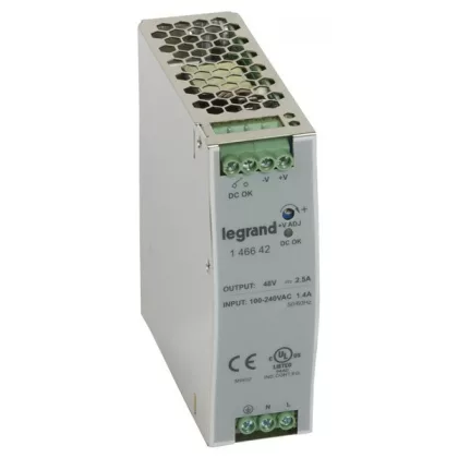   LEGRAND 146642 tápegység 120VA 115-230/48V= kapcsolóüzemű stabilizált