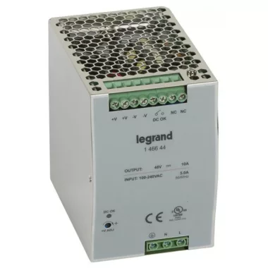 LEGRAND 146644 tápegység 480VA 115-230/48V= kapcsolóüzemű stabilizált
