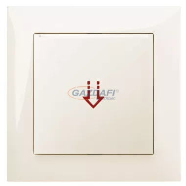 ELEKTRO-PLAST 1467-11 "Sentia" süllyesztett hotelkapcsoló, krém, keret nélkül, keret nélkül ELEKTRO-PLAST 1467-11 "Sentia" süllyesztett hotelkapcsoló, krém, keret nélkül, keret nélkül