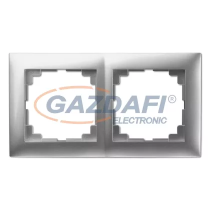 ELEKTRO-PLAST 1472-56 "Sentia" univerzális kettes keret, ezüst, IP20, 250V, 10A ELEKTRO-PLAST 1472-56 "Sentia" univerzális kettes keret, ezüst, IP20, 250V, 10A
