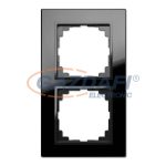   ELEKTRO-PLAST 1472-61 "Sentia" kettes üveg keret, fekete, IP20, 250V, 10A