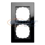   ELEKTRO-PLAST 1472-61 "Sentia" kettes üveg keret, fekete, IP20, 250V, 10A