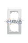 ELEKTRO-PLAST 1472-62 "Sentia" kettes üveg keret, fehér, IP20, 250V, 10A ELEKTRO-PLAST 1472-62 "Sentia" kettes üveg keret, fehér, IP20, 250V, 10A