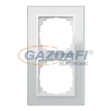 ELEKTRO-PLAST 1472-62 "Sentia" kettes üveg keret, fehér, IP20, 250V, 10A
