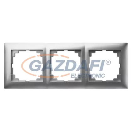 ELEKTRO-PLAST 1473-56 "Sentia" univerzális hármas keret, ezüst, IP20, 250V, 10A ELEKTRO-PLAST 1473-56 "Sentia" univerzális hármas keret, ezüst, IP20, 250V, 10A