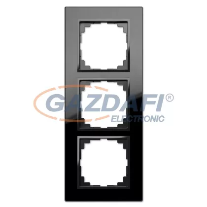   ELEKTRO-PLAST 1473-61 "Sentia" hármas üveg keret, fekete, IP20, 250V, 10A