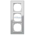   ELEKTRO-PLAST 1473-63 "Sentia" hármas üveg keret, ezüst, IP20, 250V, 10A