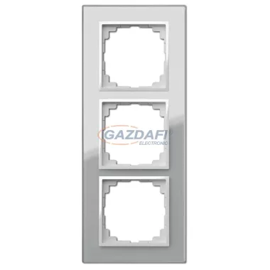 ELEKTRO-PLAST 1473-63 "Sentia" hármas üveg keret, ezüst, IP20, 250V, 10A ELEKTRO-PLAST 1473-63 "Sentia" hármas üveg keret, ezüst, IP20, 250V, 10A
