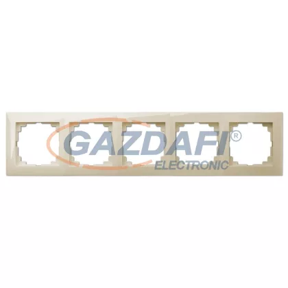 ELEKTRO-PLAST 1475-01 "Sentia" univerzális ötös keret, krém, IP20, 250V, 10A ELEKTRO-PLAST 1475-01 "Sentia" univerzális ötös keret, krém, IP20, 250V, 10A