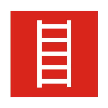 Tűzlétra Utánvilágító öntapadó felirat, 150x150mm